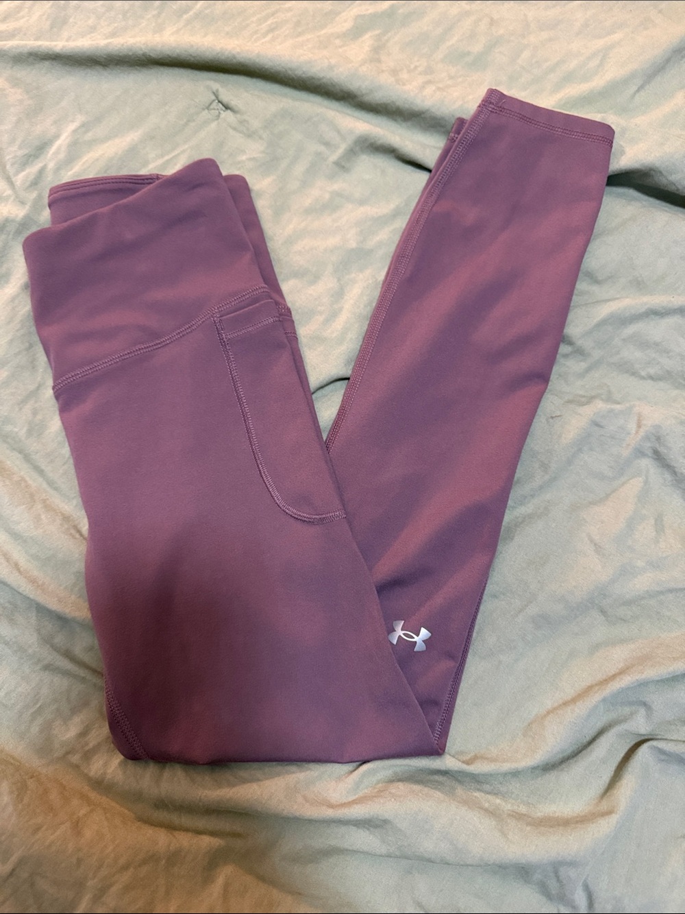 Under Armour Girls' Lavender Purple Performance Leggings